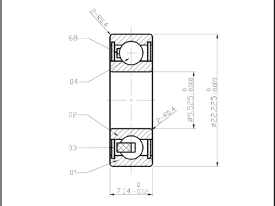 R6 full ceramic bearing